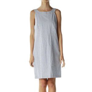 Cynthia Rowley Blue White Pinstripe Shift Dress